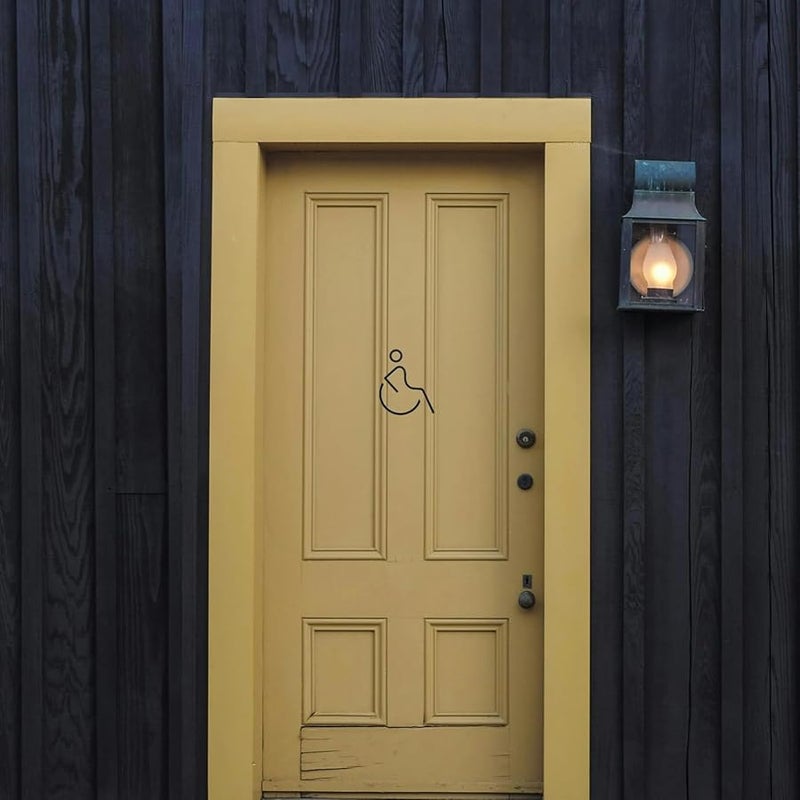 Frosted Disabled Wheelchair Sign For Accessible Toilet Restroom Direction Easy Installation - Image 5